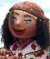 Gypsy fortune teller costumed character